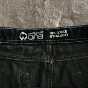 Warehouse Relaxed Straight Men’s Jeans - Black
